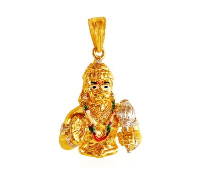 22Kt Gold Hanuman Pendant ( Ganesh, Laxmi and other God Pendants )