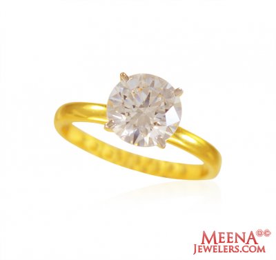 22K Gold Solitaire Ring ( Ladies Signity Rings )