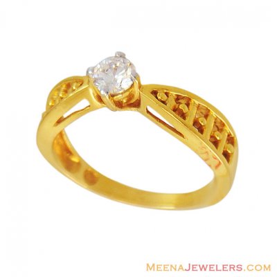 22K Single Stones Ring ( Ladies Signity Rings )