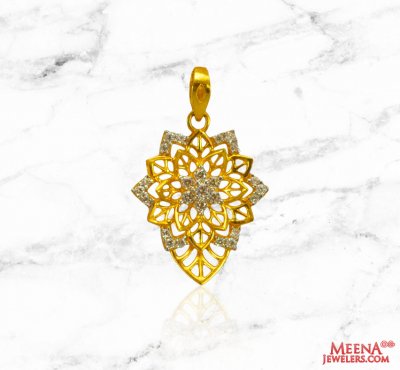 22Kt Gold CZ Pendant ( Fancy Pendants )