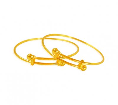 22k Gold Adjustable Kids Kada ( Baby Bangles )