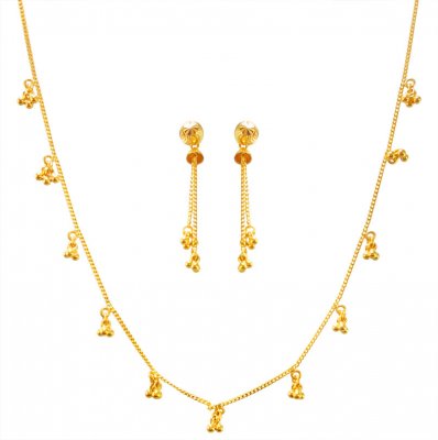 22K Gold Necklace Set  ( Light Sets )