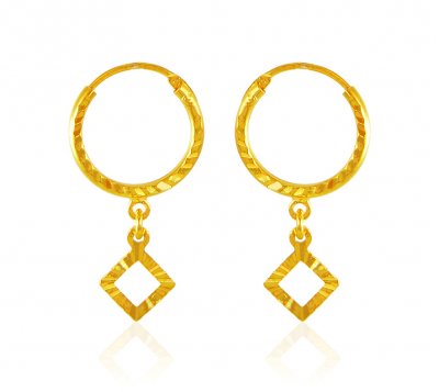 Hoop Earrings 22 Kt Gold ( Hoop Earrings )