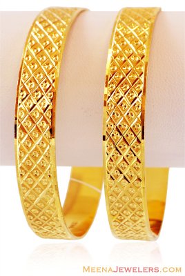 22K Gold Bangles(2 Pc) ( Gold Bangles )