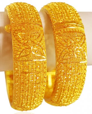 22K Gold Filigree Kada 2 PCs ( Kadas )