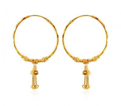 22K Balls Hoop Earrings ( Hoop Earrings )