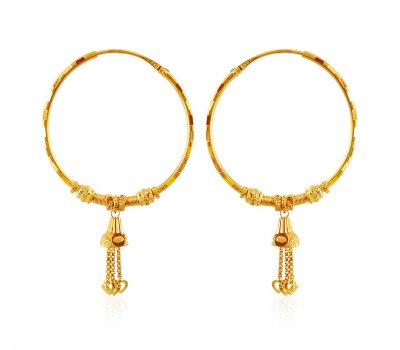 22K Balls Hoop Earrings ( Hoop Earrings )