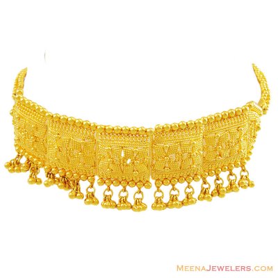 22K Gold Choker Necklace   ( 22 Kt Gold Sets )