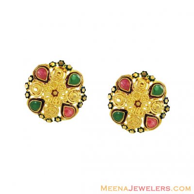 22K Meenakari Gold Tops ( 22 Kt Gold Tops )