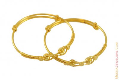 22K Baby Bangle(2 pcs) ( Baby Bangles )