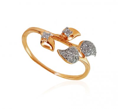18kt Rose Gold Diamond ladies Ring ( Diamond Rings )
