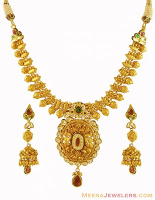 Antique Necklace Earrings Set ( Antique Necklace Sets )