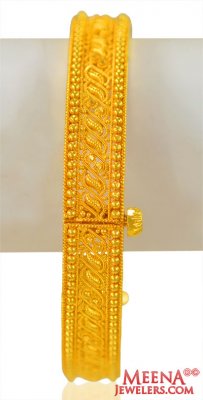 22Kt Gold Filigree Kada (1 Pc) ( Gold Bangles )