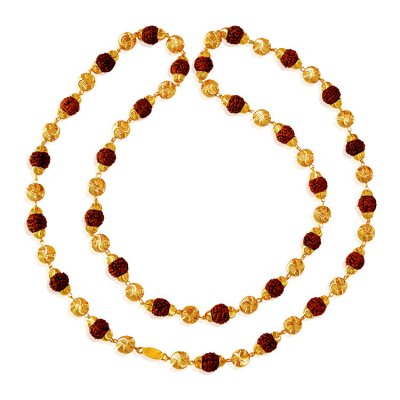 22 Karat Gold Rudraksh Mala ( Men`s Gold Chains )