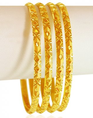 custom order bangle set (4pcs) ( Gold Bangles )