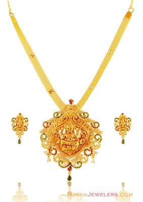 22k Temple Jewelry with Stone ( Gold Designer Sets )