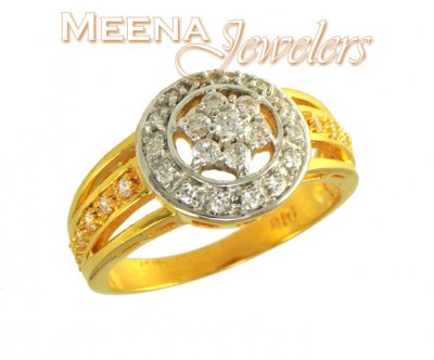 22Kt Gold Ladies Signity Ring ( Ladies Signity Rings )