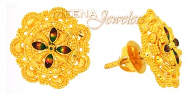 22Kt Gold Earrings (Tops) ( 22 Kt Gold Tops )