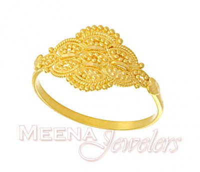 Filigree Designer Ring ( Ladies Gold Ring )