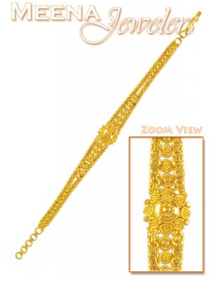 22Kt Gold Filigree Work Bracelet ( 22Kt Baby Bracelets )