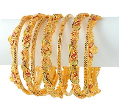 Gold Bridal Bangles Set ( Set of Bangles )