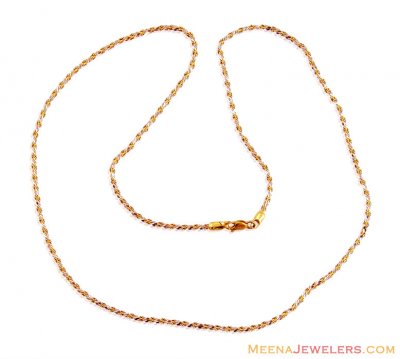 21K Two Tone Chain ( 22Kt Gold Fancy Chains )