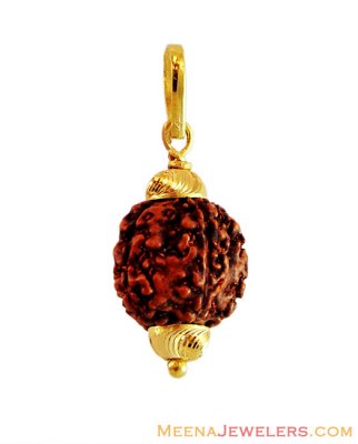 Gold Pendant with Rudraksha ( Om Pendants )