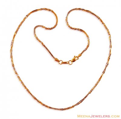 22K Fancy Rhodium Ladies Chain  ( 22Kt Gold Fancy Chains )