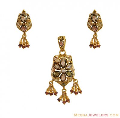 22K Antique Pendant Set ( Antique Pendant Sets )