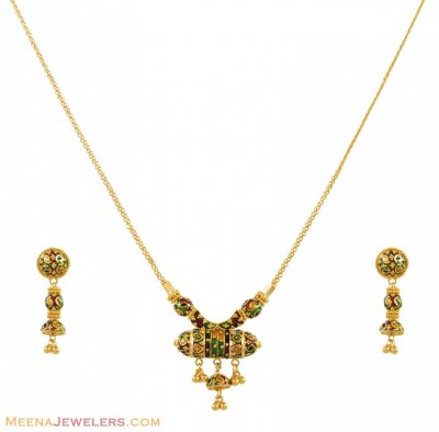 Meenakari Necklace Set (22k) ( Light Sets )