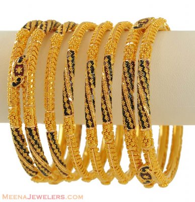 Designer Meenakari Bangles Set(22k) ( Set of Bangles )