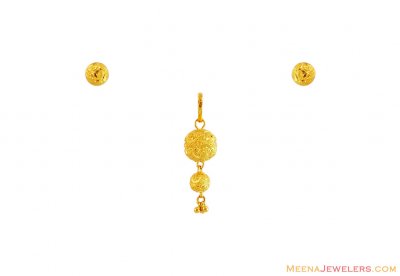 Gold Pendant Set (22K) ( Gold Pendant Sets )