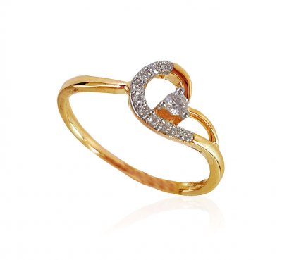 18Kt Yellow Gold Diamond Ring ( Diamond Rings )