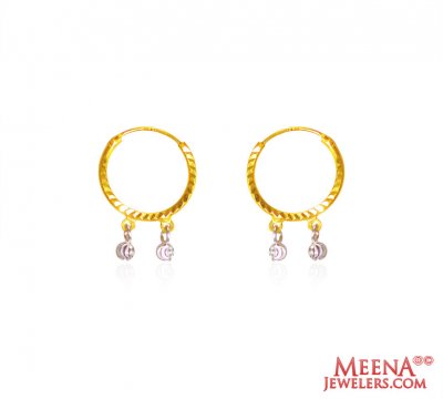 Hoop Earrings 22 Kt Gold ( Hoop Earrings )