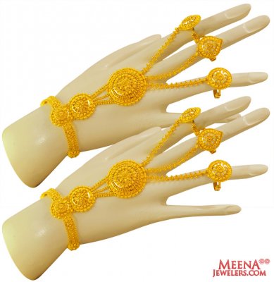 22Kt Gold Panja for Ladies (2 PC) ( Ladies Bracelets )