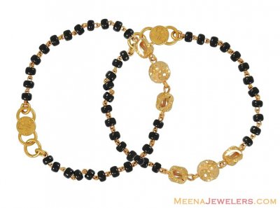 Fancy baby bracelet(22k) ( Black Bead Bracelets )