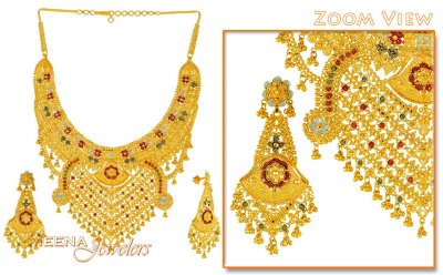 Bridal Necklace Set with MeenaKari ( Bridal Necklace Sets )