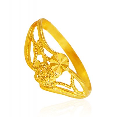 22k Fancy Gold Ring  ( Ladies Gold Ring )