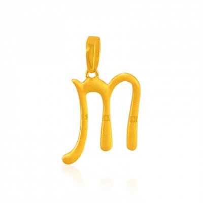 22Kt Initial Pendant (M) ( Initial Pendants )