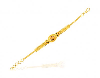 22K Gold Meenakari Bracelet ( 22Kt Baby Bracelets )