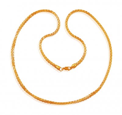 22K Gold Long Handmade Chain ( Men`s Gold Chains )