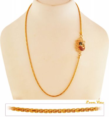 Peacock Pendant 22K Gold Chain ( 22Kt Gold Fancy Chains )