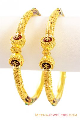 Meenakari (Pair)Exclusive Kadas 22K ( Kadas )