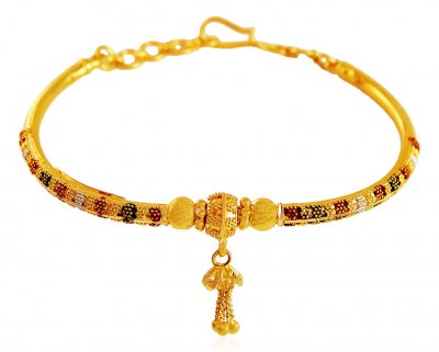 22K Designer Gold Bangle Bracelet ( Ladies Bracelets )