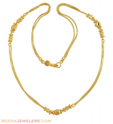 22K Gold Dokia Chain ( 22Kt Gold Fancy Chains )