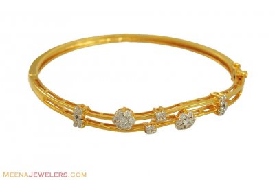 22Karat Gold Bangle (stones studded) ( Stone Bangles )