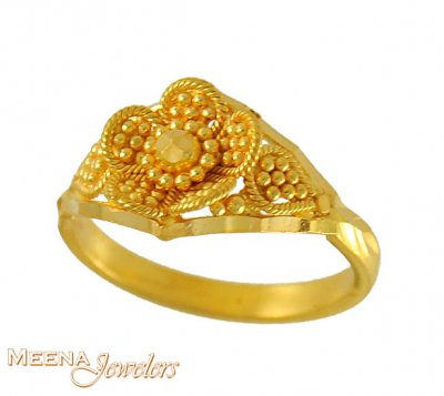 Baby Filigree Ring (22kt Gold) ( 22Kt Baby Rings )