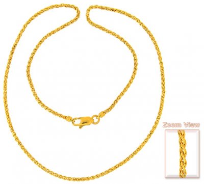 22K Gold Chain (18 Inch) ( Plain Gold Chains )