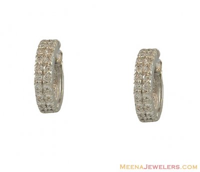 18Kt White Gold ClipOns ( White Gold Earrings )