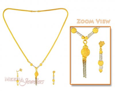 Gold Fancy Necklace Set ( Light Sets )